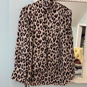 Animal print silky top